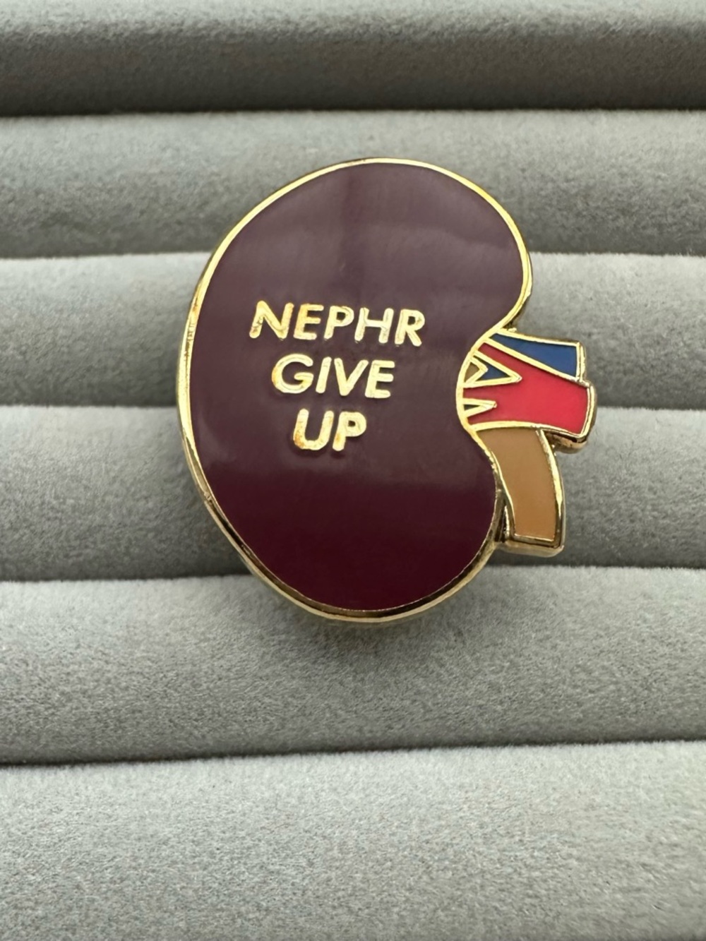 V Coterie x FIGS “Nephr Give Up” Kidney Nephrologist Medical Nursing Enamel Pin